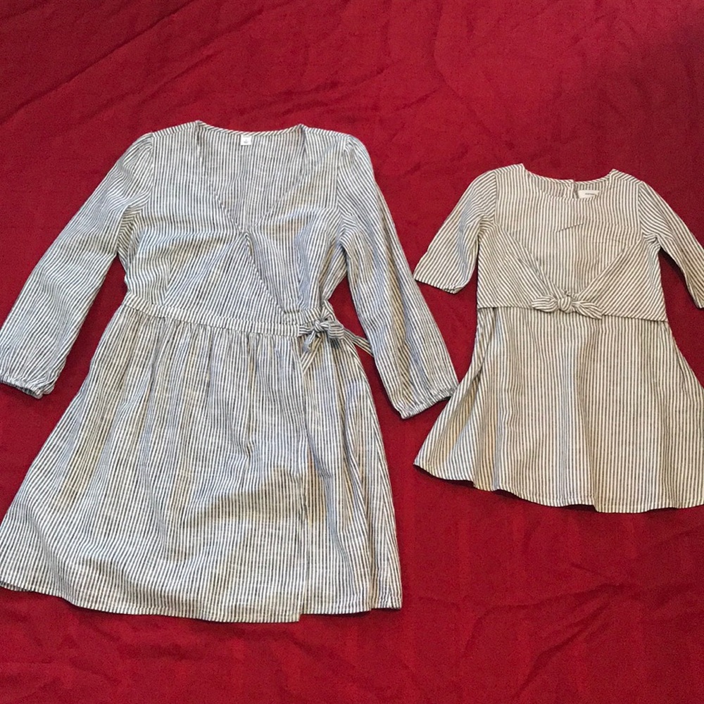 New Old Navy Mommy & Me Pinstripe Dresses